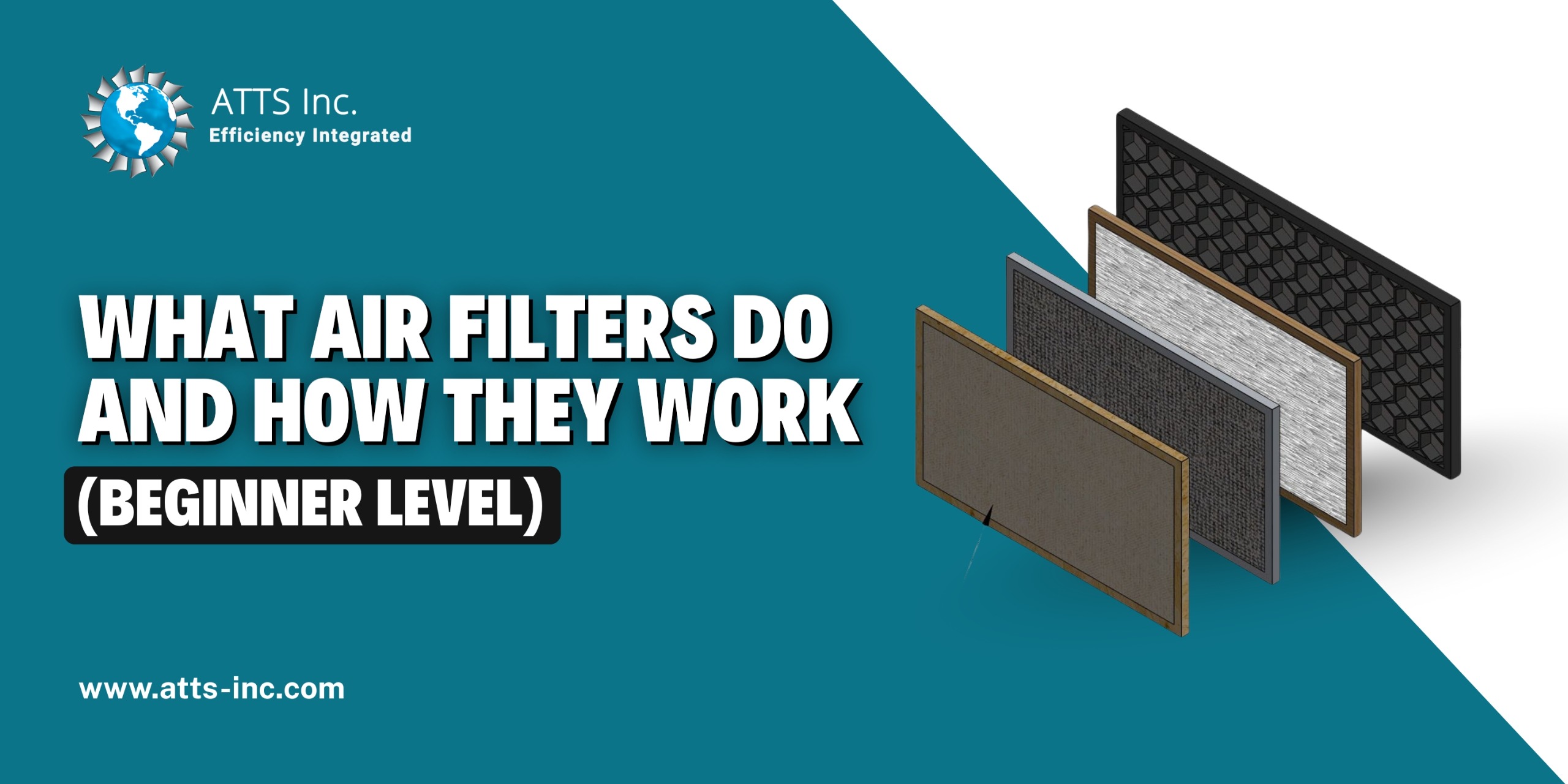 the blog post banner titled What Air Filters Do and How They Work (Beginner Level)